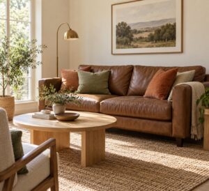 what colors go with brown furniture