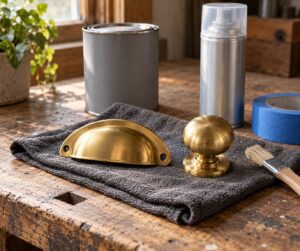how to update brass hardware without replacing it