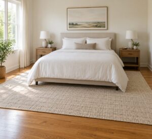 what size rug for a queen bed