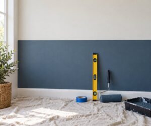 how to paint a color block wall