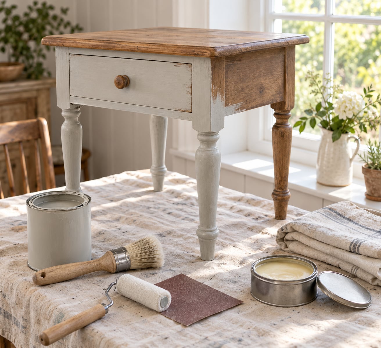 how to chalk paint furniture for beginners
