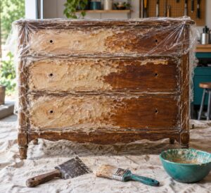 how to strip paint off old furniture
