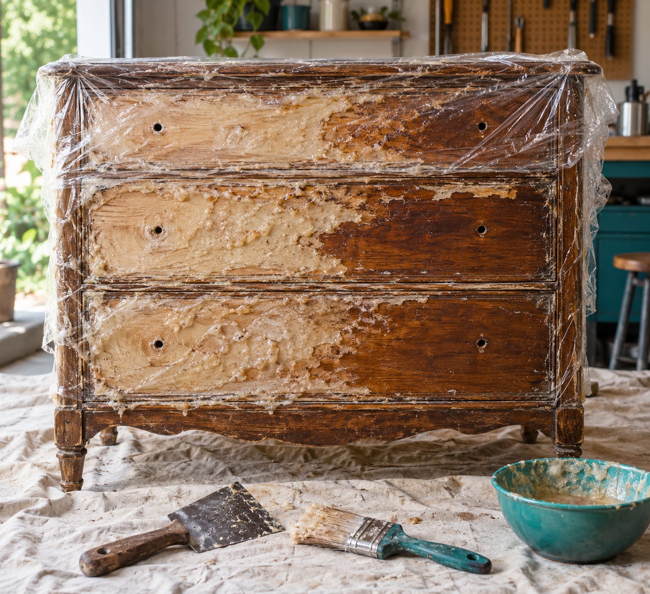 how to strip paint off old furniture