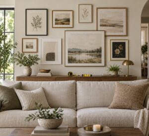 how to mix frame styles in one room