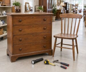 how to spot good quality furniture at a thrift store