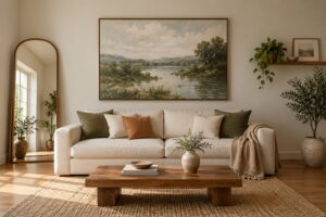 how to decorate a big blank wall