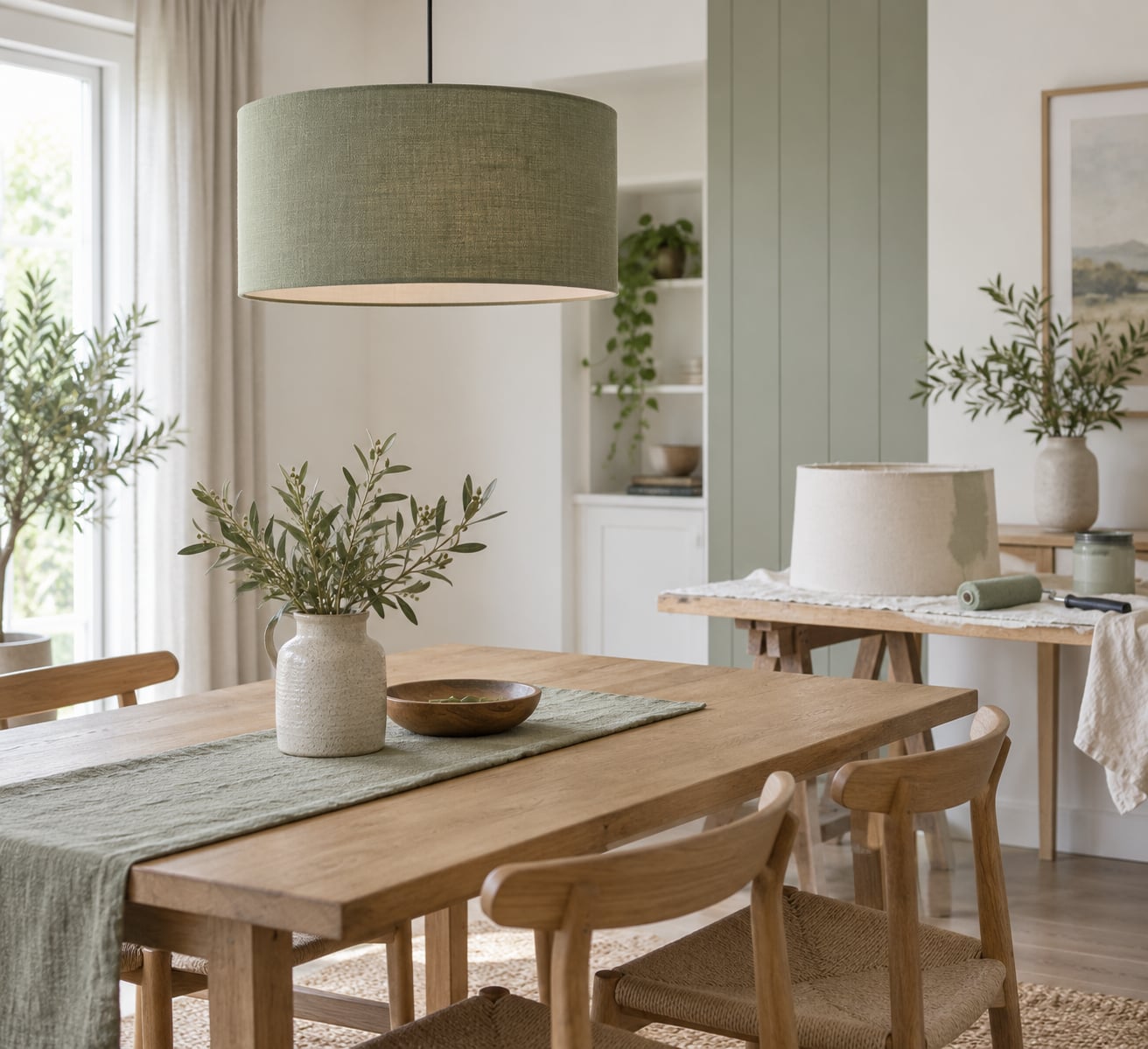 how to make a drum shade pendant light