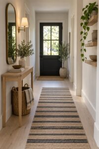 how to decorate a narrow entryway