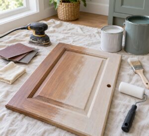 how to paint over varnished wood