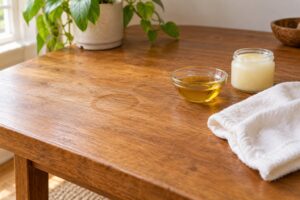 how to fix water rings on a wood table