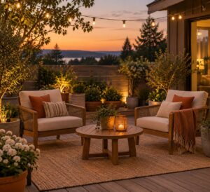 how to make a backyard feel like a room