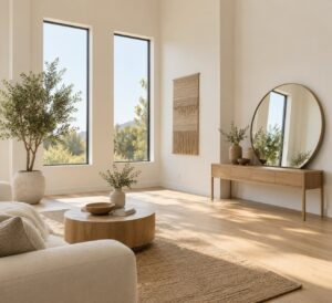 how to decorate a new build with blank walls