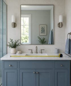 how to choose a bathroom mirror size