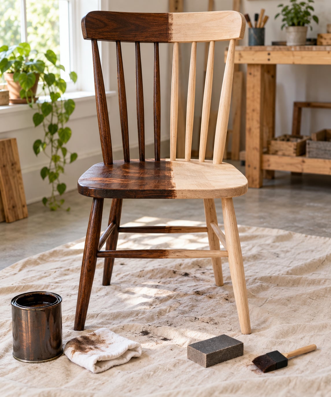 how to stain wood furniture darker without stripping
