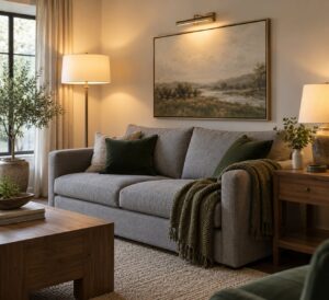how to layer lighting in a living room