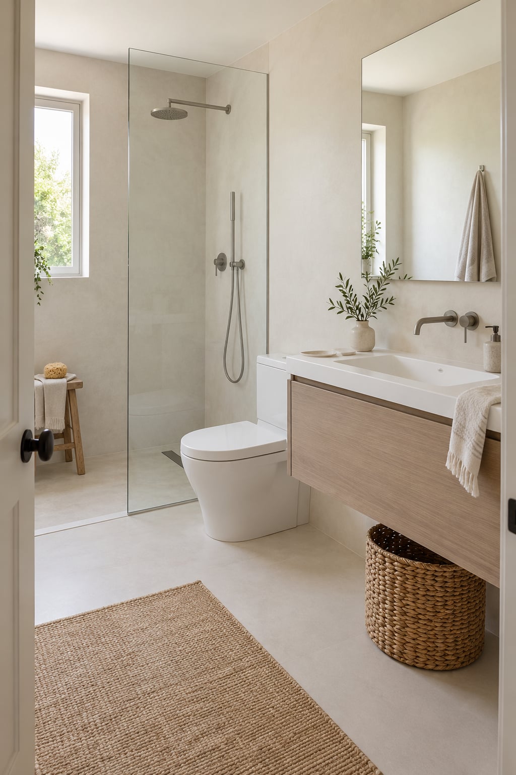 how to make a small bathroom look bigger