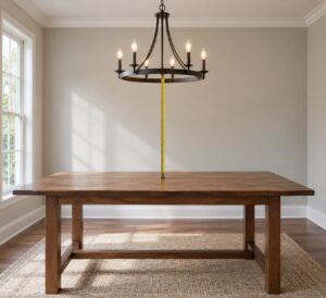 how high to hang a dining room chandelier