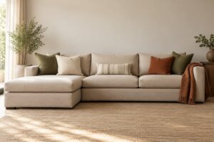 how to arrange pillows on a sectional