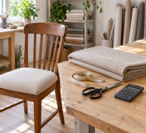 how much fabric to reupholster a dining chair