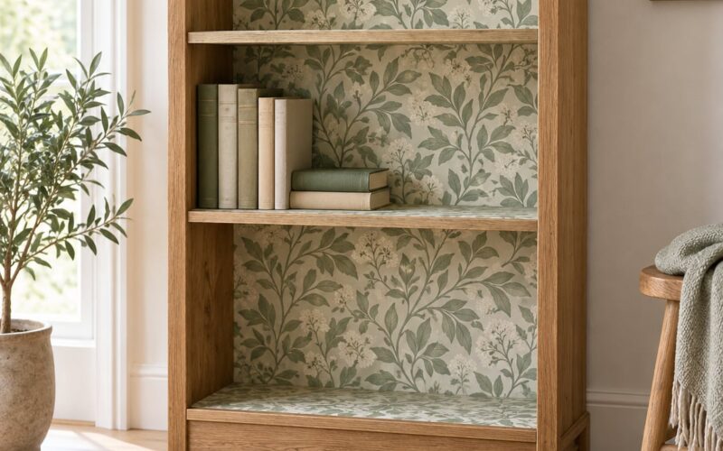 How to Use Wallpaper Inside Bookshelves: Easy DIY Guide 2026