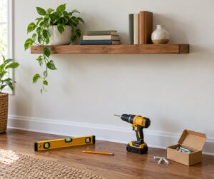how to install floating shelves on drywall