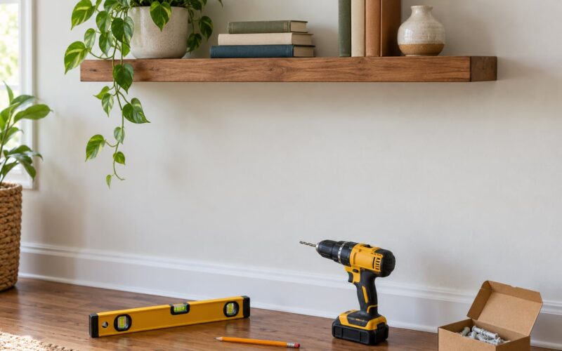 How to Install Floating Shelves on Drywall (2026) Guide