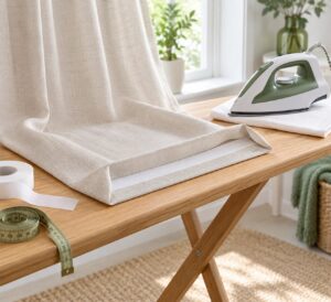 how to hem curtains without sewing