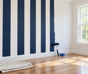 how to paint stripes on a wall
