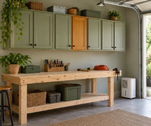 how to repurpose kitchen cabinets in a garage