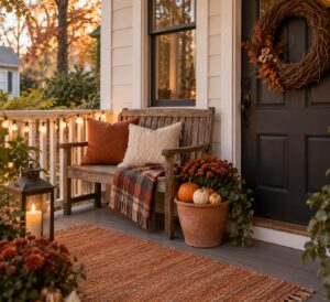 how to make a porch cozy for fall