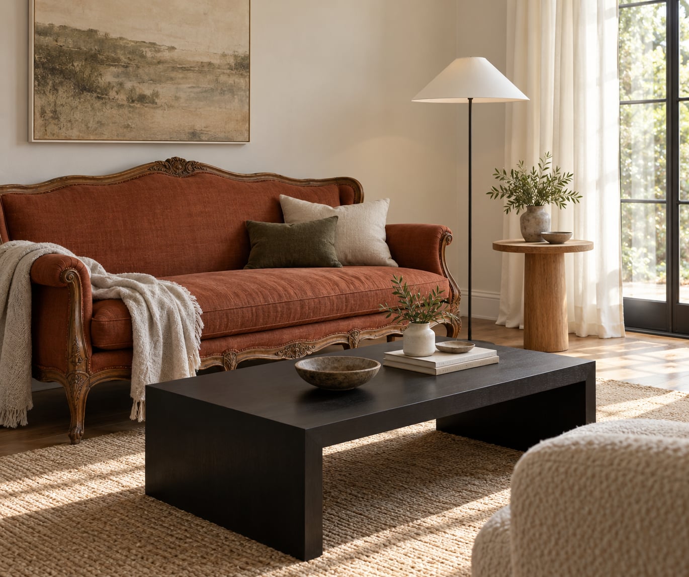 how to mix vintage and modern furniture
