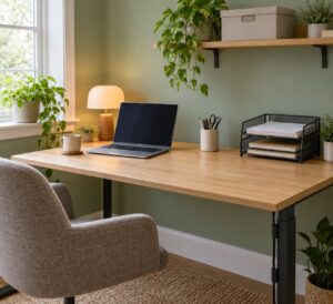 how to organize a home office desk