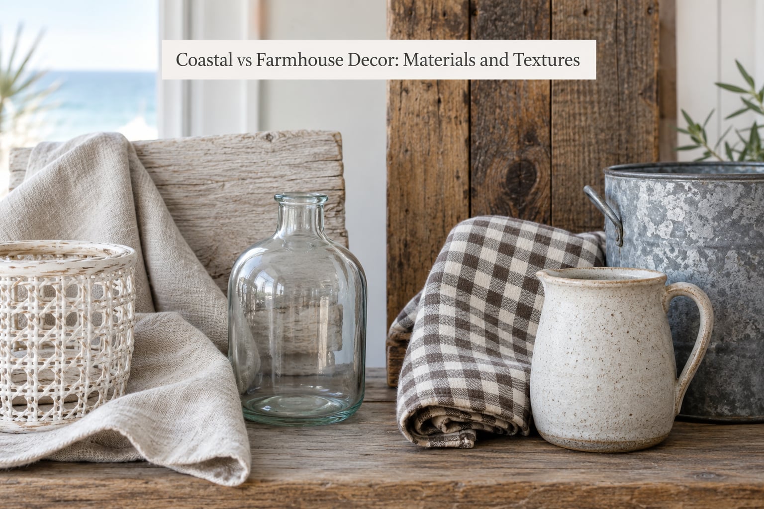 Coastal vs Farmhouse Decor: Materials and Textures
