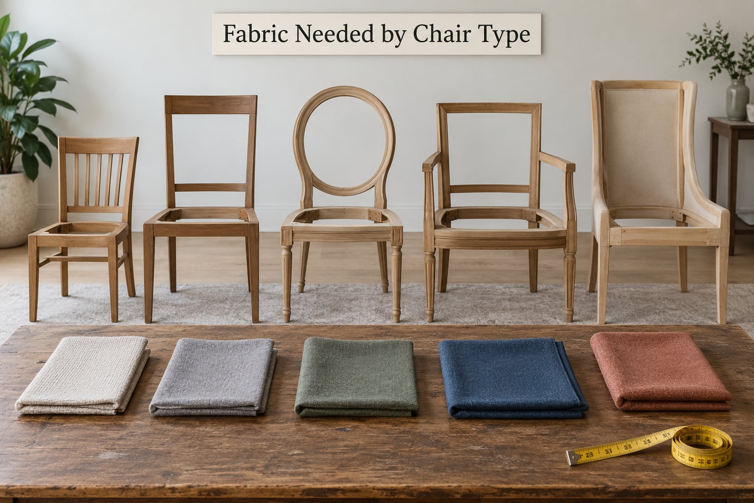 Fabric Needed by Chair Type
