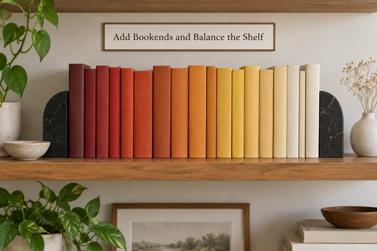 Add Bookends and Balance the Shelf