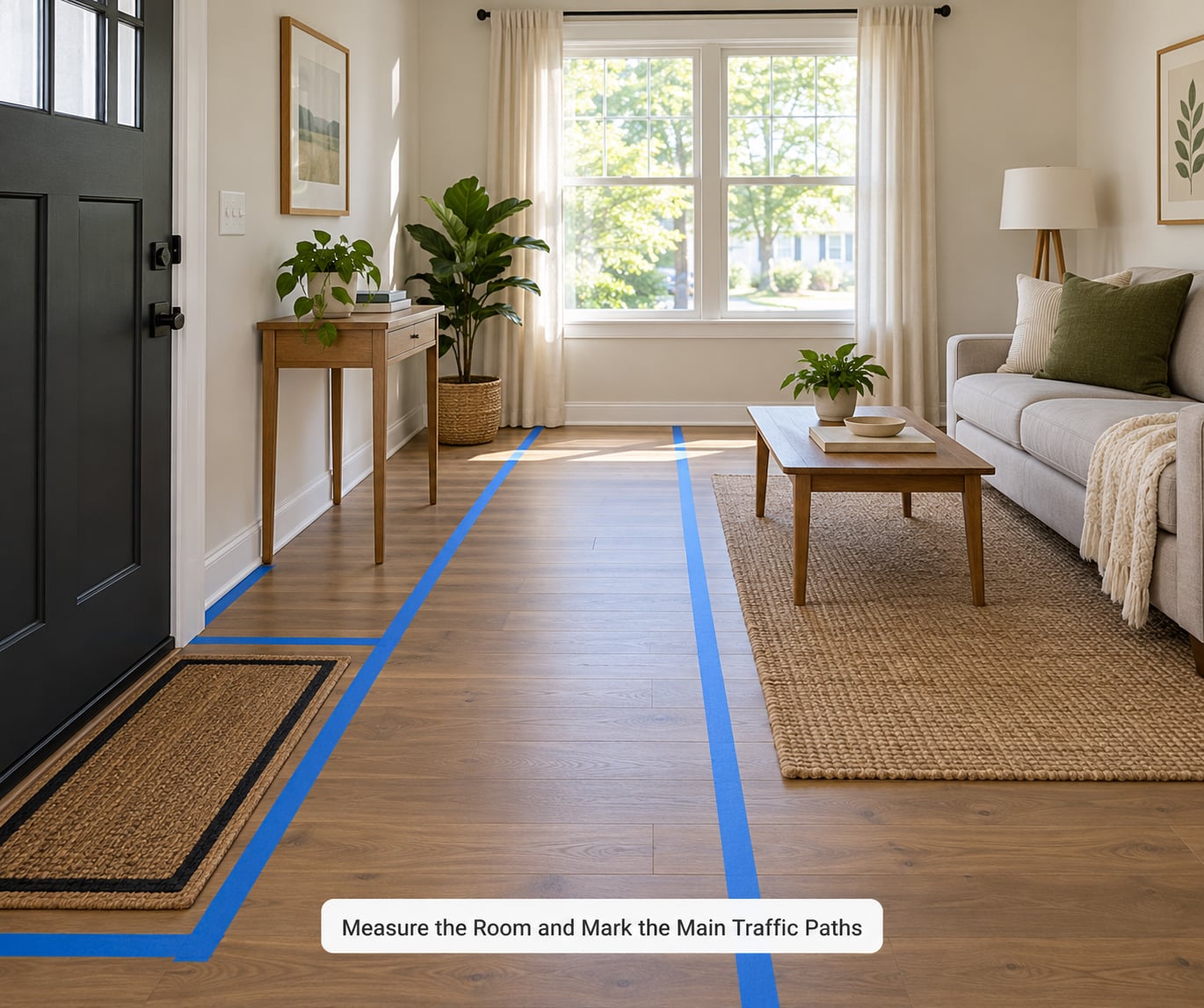 Measure the Room and Mark the Main Traffic Paths
