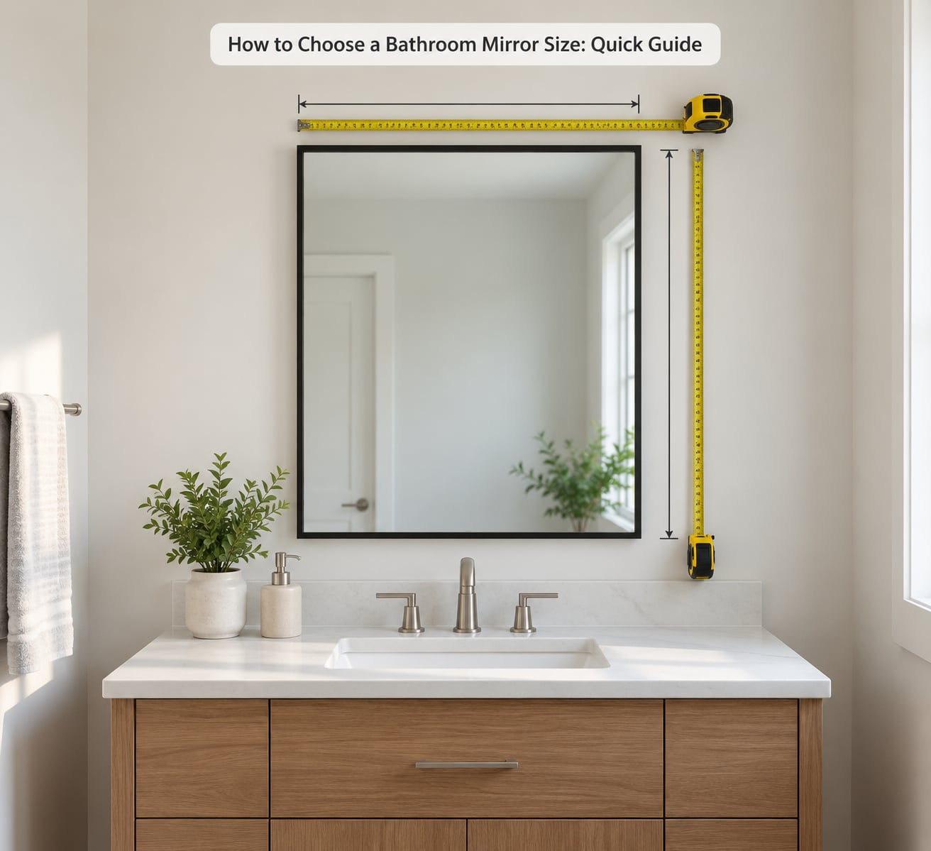 How to Choose a Bathroom Mirror Size: Quick Guide