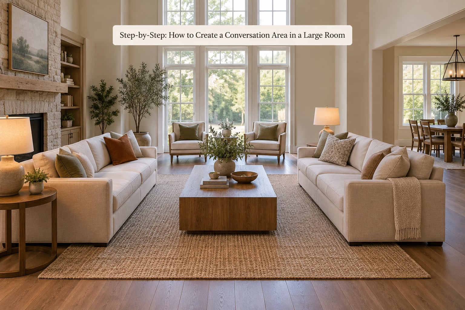 Step-by-Step: How to Create a Conversation Area in a Large Room