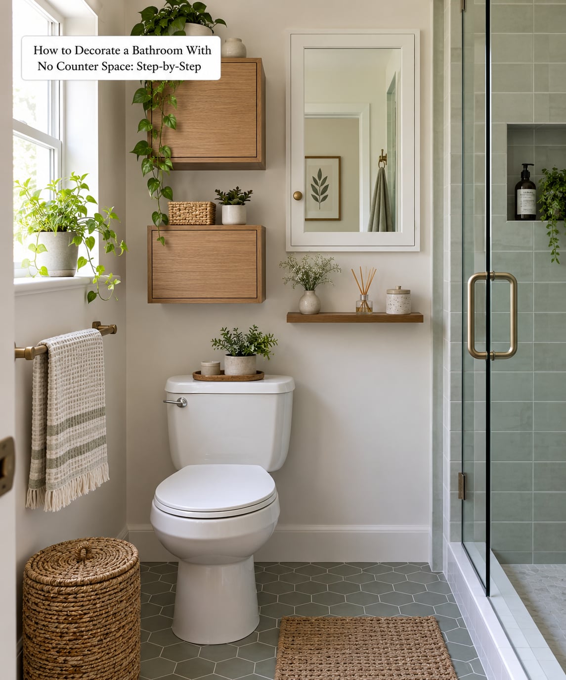 How to Decorate a Bathroom With No Counter Space: Step-by-Step