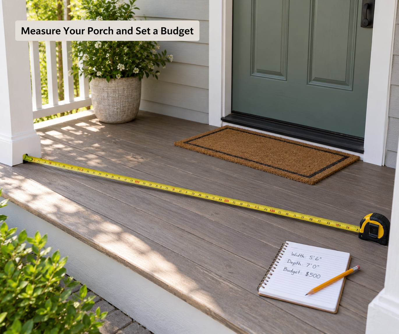 Measure Your Porch and Set a Budget