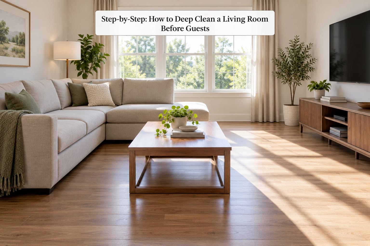 Step-by-Step: How to Deep Clean a Living Room Before Guests