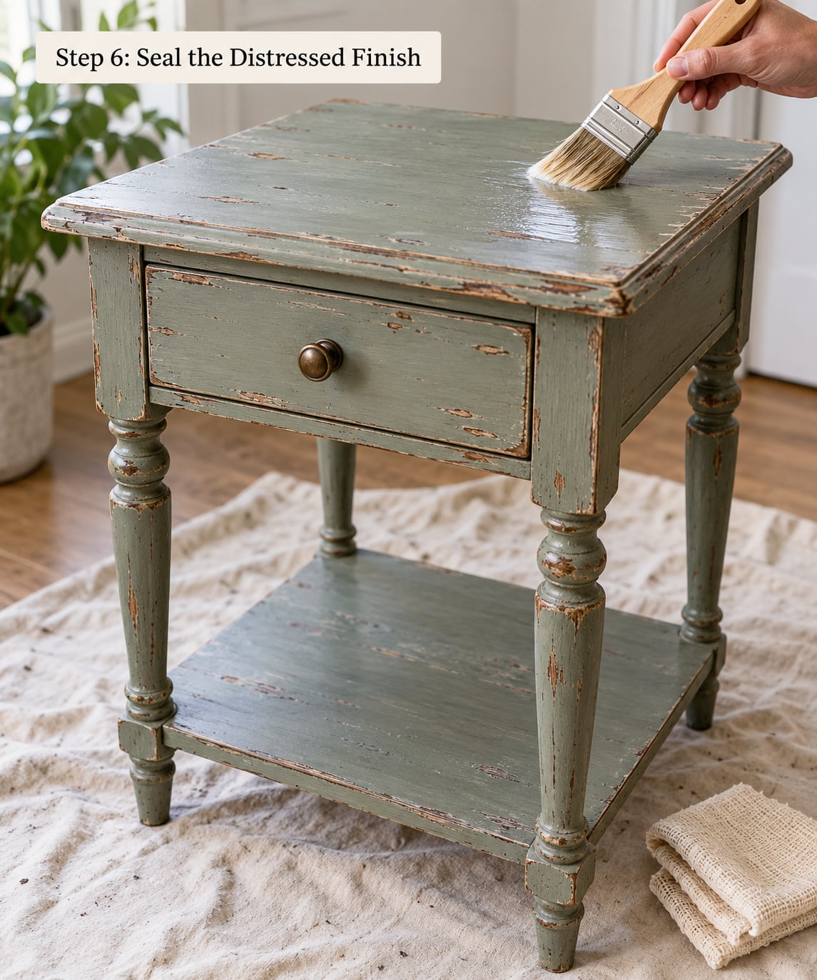 Step 6: Seal the Distressed Finish