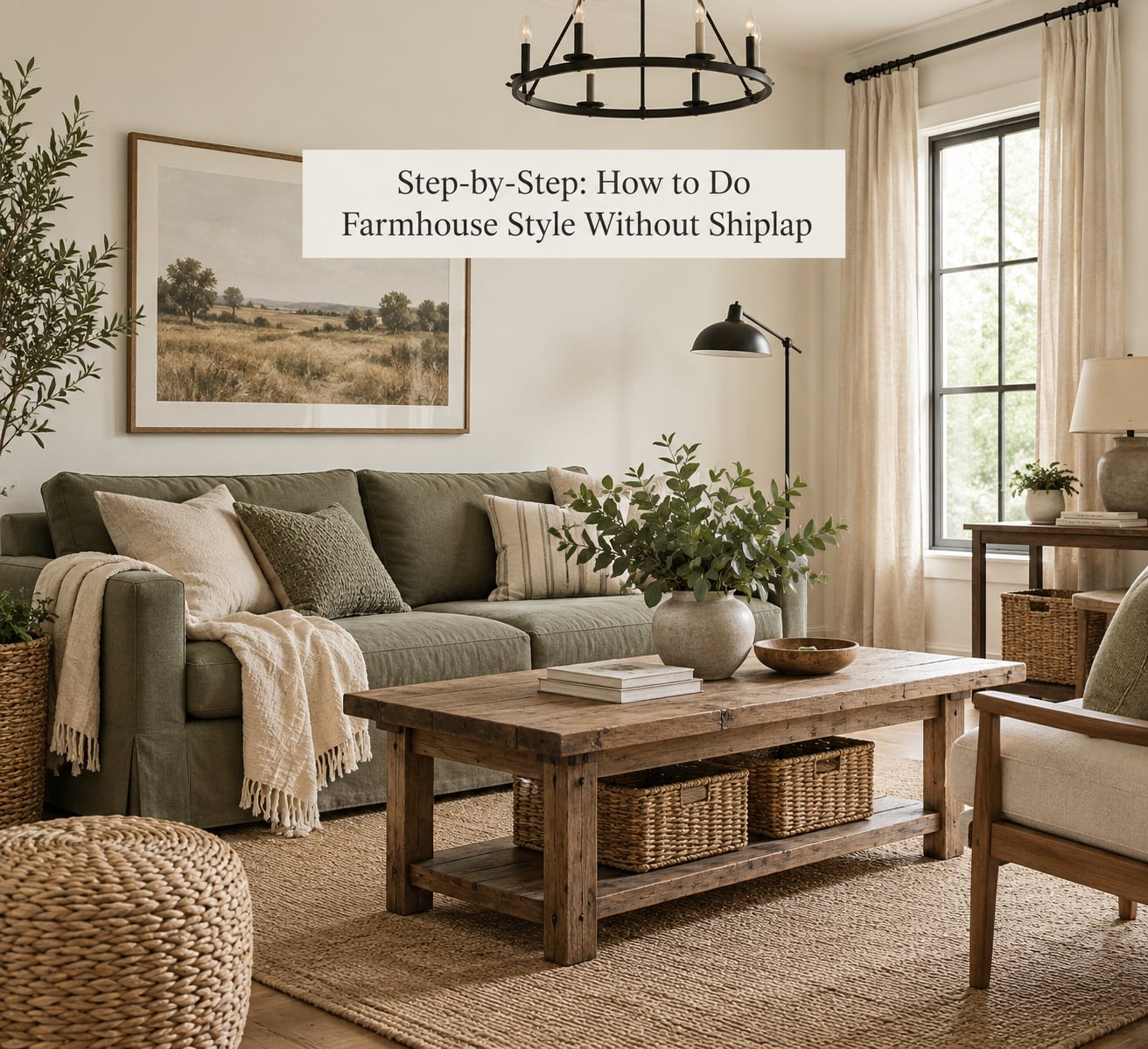 Step-by-Step: How to Do Farmhouse Style Without Shiplap