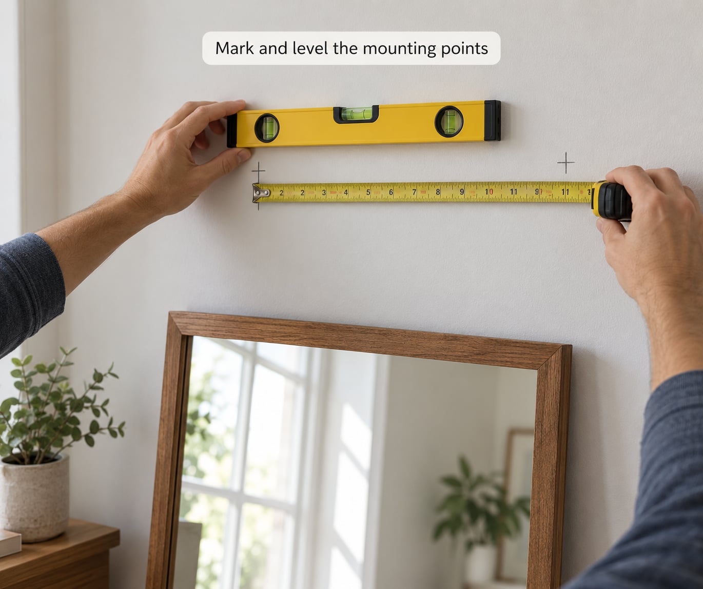 Mark and level the mounting points