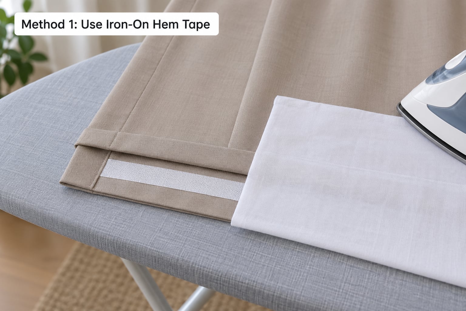 Method 1: Use Iron-On Hem Tape