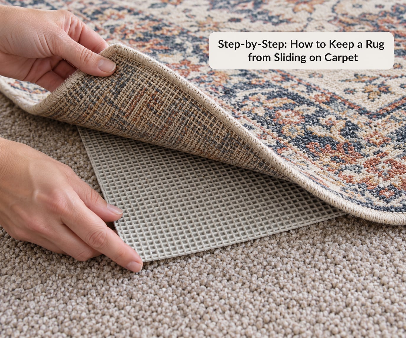 Step-by-Step: How to Keep a Rug from Sliding on Carpet
