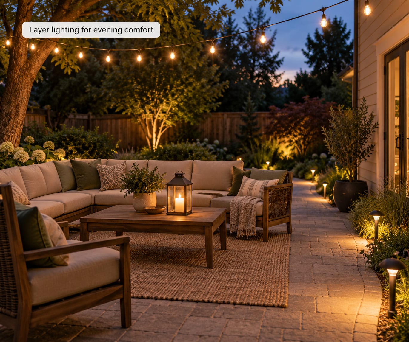 Layer lighting for evening comfort