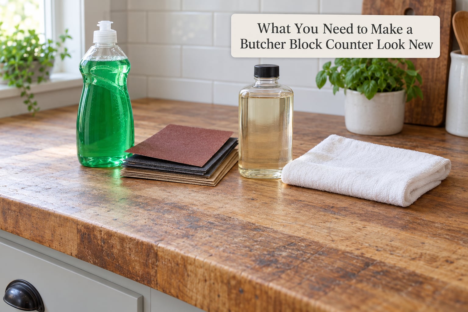 What You Need to Make a Butcher Block Counter Look New