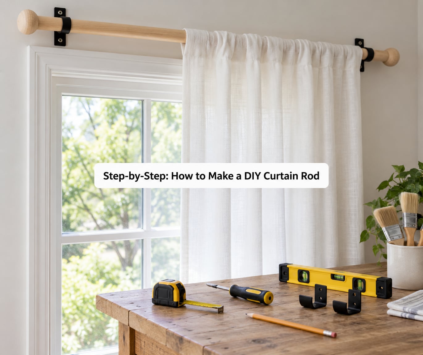 Step-by-Step: How to Make a DIY Curtain Rod