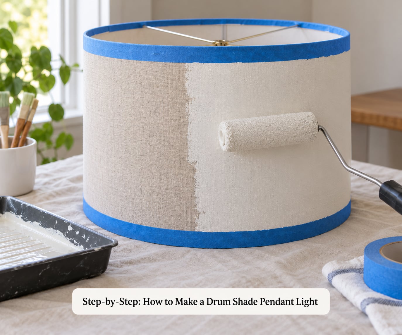 Step-by-Step: How to Make a Drum Shade Pendant Light